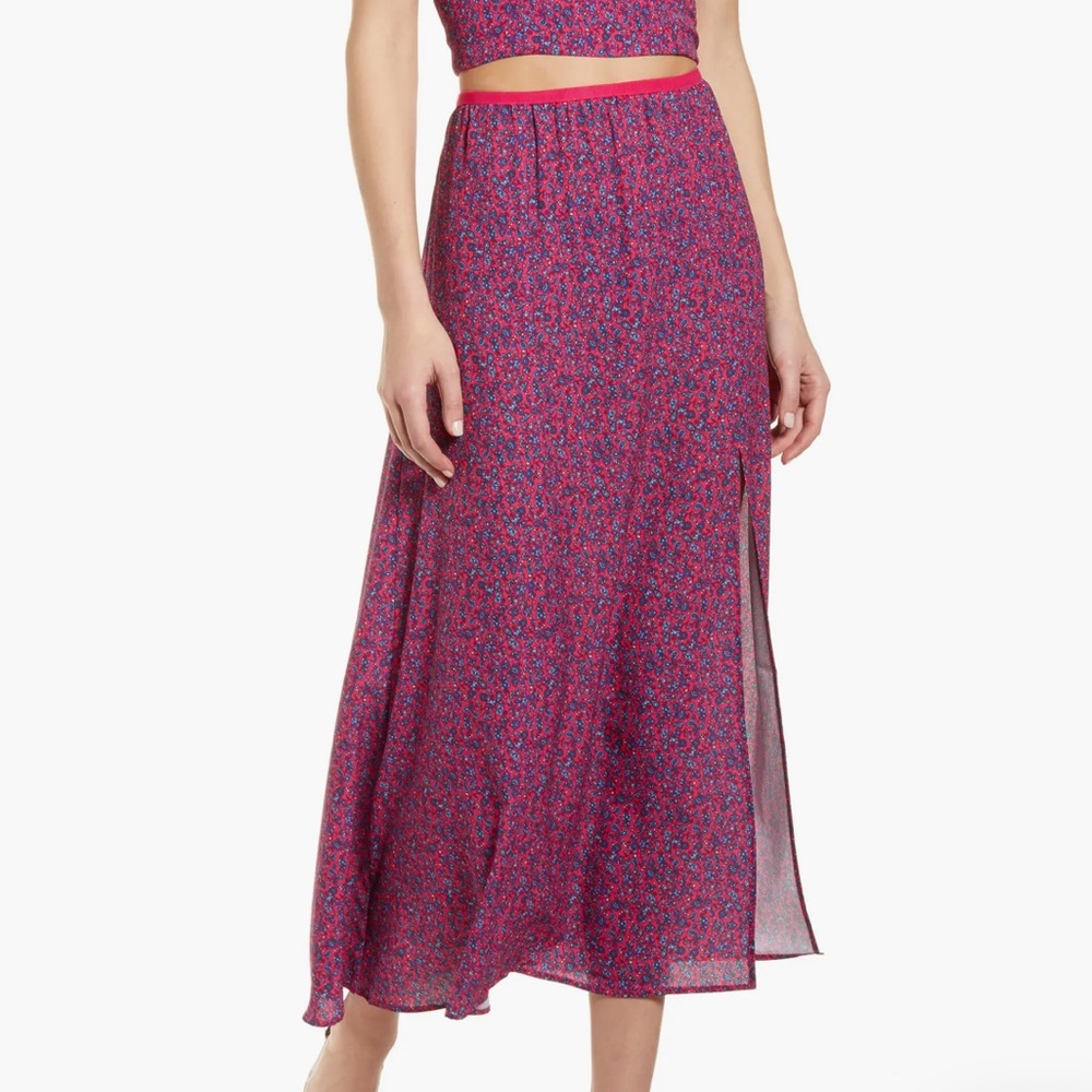 NWT - French Connection Verona Crepe MIDI Skirt with Slit